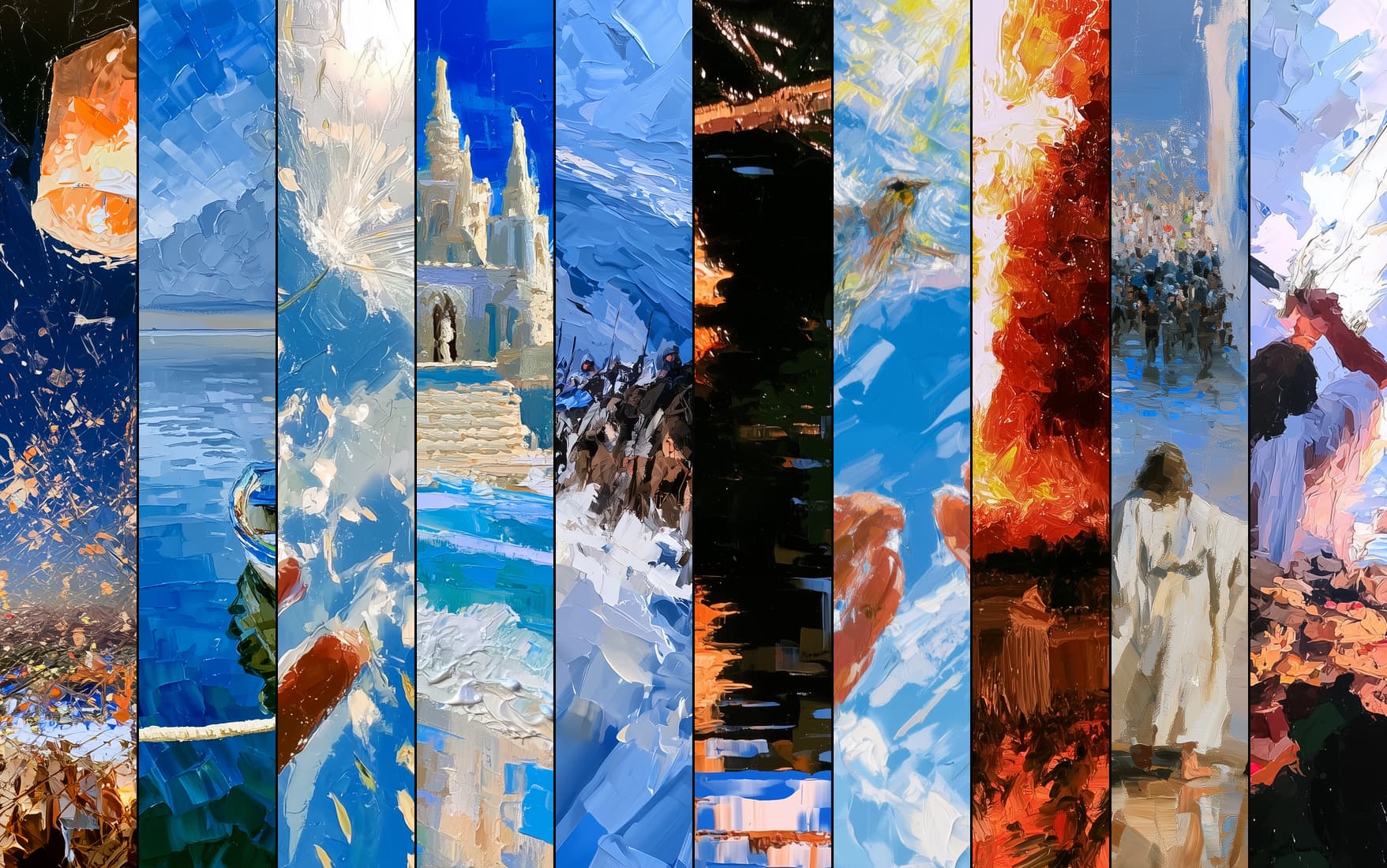 Impermanence, 10 paintings