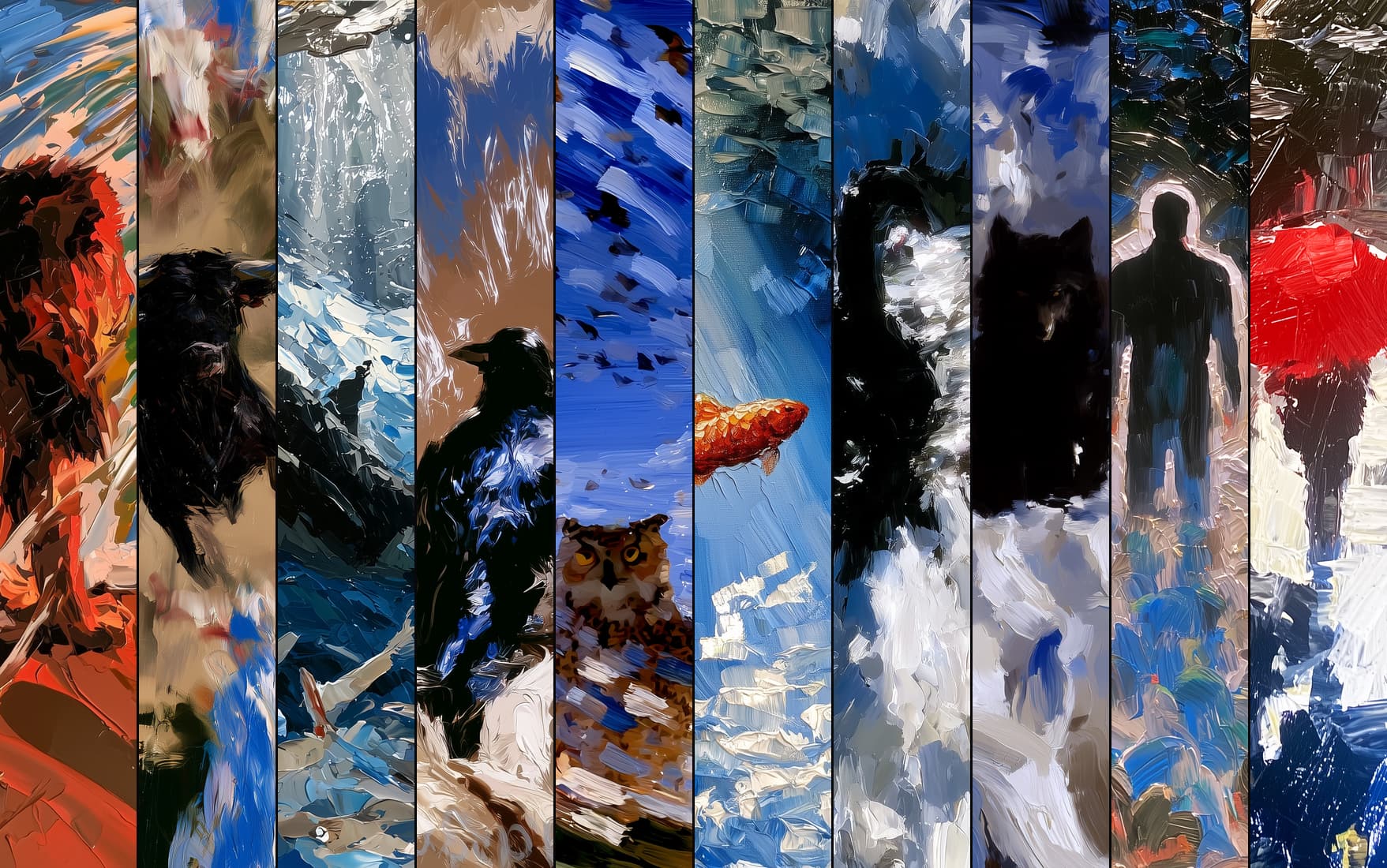 The Outlier, 10 paintings